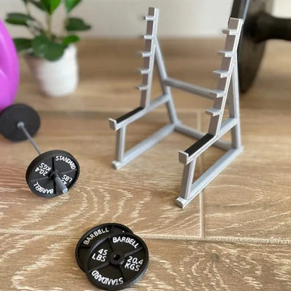 Barbell pen holder